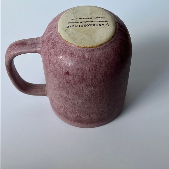 Anthropology Rustic Pink Ceramic Mug - Picture 6 of 8